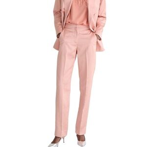 JCrew NWT Kate straight leg pink satin pants. Inseam appears to be 27inches.